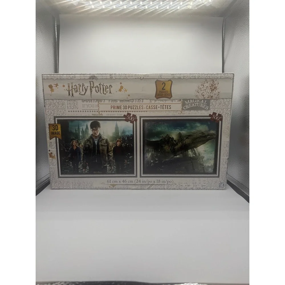 Harry Potter Wizarding World Prime 3D Puzzles 2-Pack 500 Pieces‎ Each New